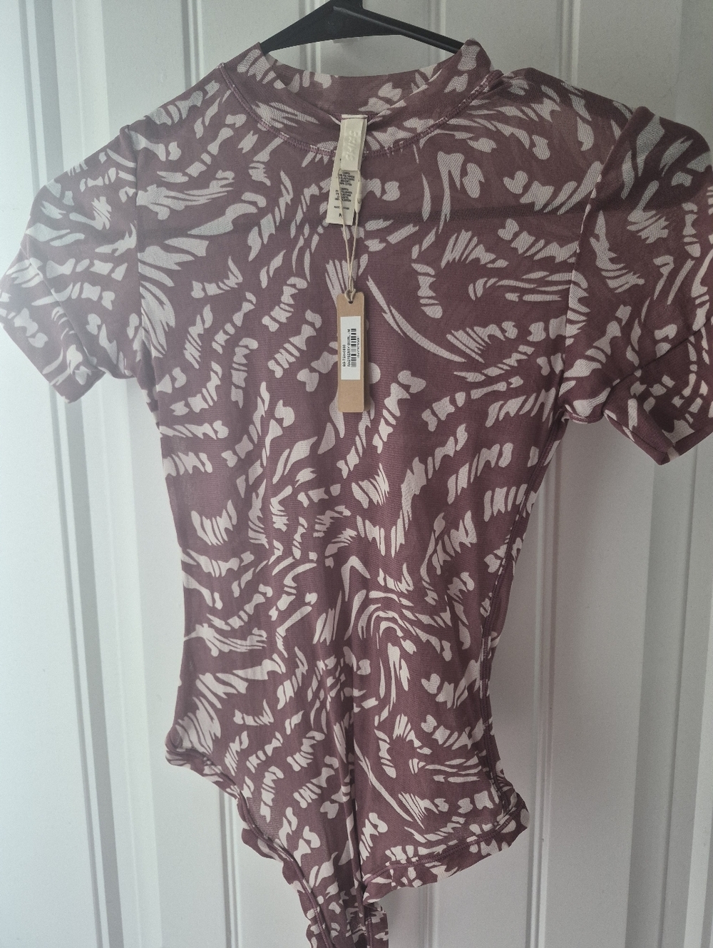 Skims NWT Sheer Raspberry Swirl Bodysuit